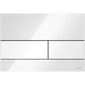 Tece Square II drukplaat glas wit toetsen wit