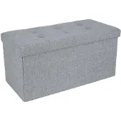 Songmics Zitkist 76 cm lichtgrijs gemêleerd