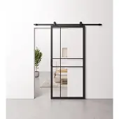 Barnwoodweb Schuifdeur Staal en Glas 6 vaks modern