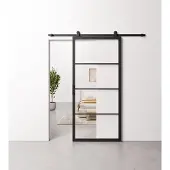 Barnwoodweb Schuifdeur Staal en Glas 4 vaks