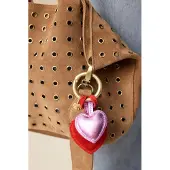 Sissy-Boy Rode bag charm met hartjes