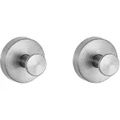 INF Haken met zuignap, 2 stuks Silver