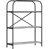 vidaXL Boekenplank 3-laags 80 x 30 x 109 cm Bewerkt hout Grijs Sonoma