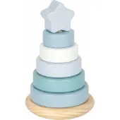 Small Foot - Houten Stapeltoren Blauw - 7dlg.