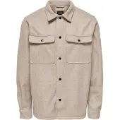 Only & Sons Overhemd 'Ash' beige gemêleerd