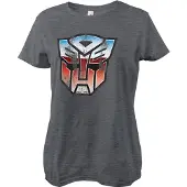 Transformers Distressed Autobot Shield Girly Tee Damen T-Shirt Dark/Heather-2XL