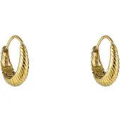 Go Dutch Label Oorringen Small Striped Drop Hoop Goud