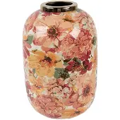 Clayre & Eef Vaas Ø 17x25 cm Beige Metaal