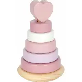 Small Foot - Houten Stapeltoren Roze - 7dlg.
