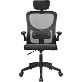 Mars Gaming MGC-ERGOPLUS, Beklede zitting, Rugleuning van mesh-materiaal, Zwart, Zwart, Katoen, Mesh
