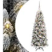 vidaXL - Kunstkerstboom - met - 150 - LED - Wit - 53 - x - 53 - x - 120 - cm - PVC