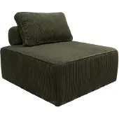 Sweeek Fauteuil corduroy 1 zitplaats Donkergroen