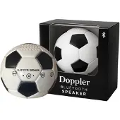 Doppler Mini Football Bluetooth Speaker – 3W Draadloze Voetbal Speaker met Microfoon & Stand (Zwart/Wit)