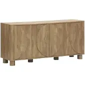 Sweeek Dressoir houtdecor 4 deuren 155cm Mangohout effect