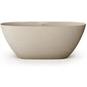 ZEZA Element Vrijstaand Bad - 160x75x60cm - solid surface - mat beige SW1208802