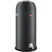 Wesco Kickmaster Maxi Prullenbak | Pedaalemmer | 40 Liter | Metaal - Mat grafiet | Vuilnisbak - Made in Germany