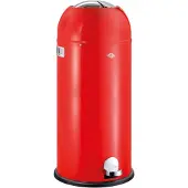 Wesco Kickmaster Maxi Prullenbak | Pedaalemmer | 40 Liter | Metaal - Rood | Vuilnisbak - Made in Germany