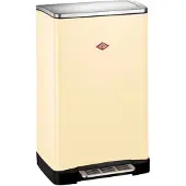 Wesco Big Double Boy Afvalscheider | 36 Liter | Duo Pedaalemmer (2x18 Liter) | Metaal - Amandel | Prullenbak