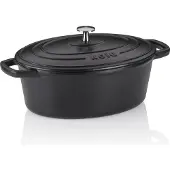 kela Braadpan Calido Met Deksel Ovaal Zwart 29 x 23 cm