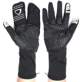 SpatzWear Spatz Thrmoz Diepe Winterhandschoenen met uitklapbare winddichte schaal Zwart || Maat: S