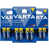 Varta 3x Longlife Power Alkaline Batterijen Aa 4 Stuks
