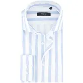 Desoto luxury line wit licht blauw gestreept slanke fit