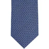 Profuomo stropdas blauw met motief puur zijde