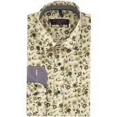 Casa Moda overhemd beige bloemenprint Casual Fit