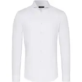 Desoto Luxury Tailored Fit Jersey overhemd wit, Effen