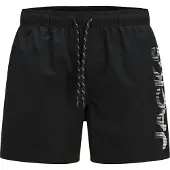 Jack & Jones Plus Zwemshorts 'JPSTMaui' zwart / wit