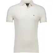 Tommy Hilfiger polo wit effen 3-knoops slim fit katoen