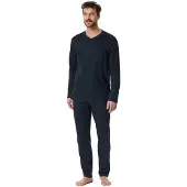 Schiesser pyjama donkerblauw normale fit