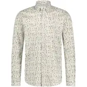 State of Art casual overhemd wijde fit groen geprint