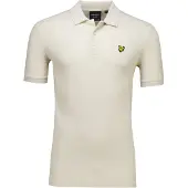 Lyle & Scott Milano polo creme Relaxed Fit korte mouw