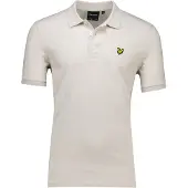 Lyle & Scott Slub polo creme katoen jersey