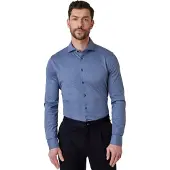 Desoto Luxury Hai overhemd slim fit blauw gemêleerd