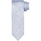 Profuomo Stropdas Blauw TIE SILK PRINT LIGHT BLUE PPWA10039/B