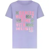 Cars Little T-shirt lila Paars Meisjes Stretchkatoen Ronde hals Printopdruk - maat 110