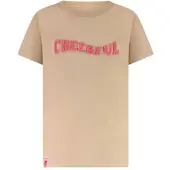 Cars Little T-shirt lichtbruin Meisjes Stretchkatoen Ronde hals Tekst - maat 116