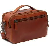 The Chesterfield Brand Chesterfield Rovon Waxed Pull Up Schoudertas - Cognac
