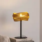 Domiluce Tafellamp Tornado, messing / goud, Woon-/ Eetkamer, metaal, Modern, Tafellamp