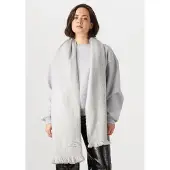 Alpaca Loca Dames Sjaals Double Scraf - Grijs - Maat ONESIZE