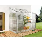 Vitavia Tuinkas Ida 3300 - Polycarbonaat 4mm - Aluminium - 255x132x222cm