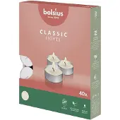 Bolsius Theelichten Wit 6 Branduren 40 Stuks