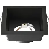 LEDVION – LED Inbouwspot Vierkant 85x85mm – Zwart – Dimbaar – GU10 – IP20