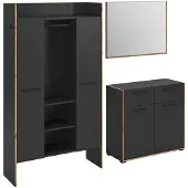 Furnilux Bueno Garderobekast Basalt Melamine Trim NoxOak NB - 37x215x189cm