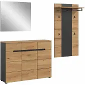 Furnilux Canu kledingkastcombinatie Artisan NB basaltgrijs NB - 37x215x190cm