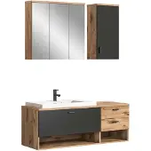 Furnilux Grado badkamercombinatie nox nb grijs mat mdf tz
