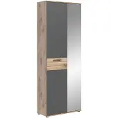 Furnilux Mason kledingkast basaltgrijs NB Nox Eiken NB Nox Eiken MDF TZ - 37x70x200cm