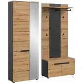 Furnilux Canu kledingkastcombinatie Artisan NB basaltgrijs NB - 37x160x190cm
